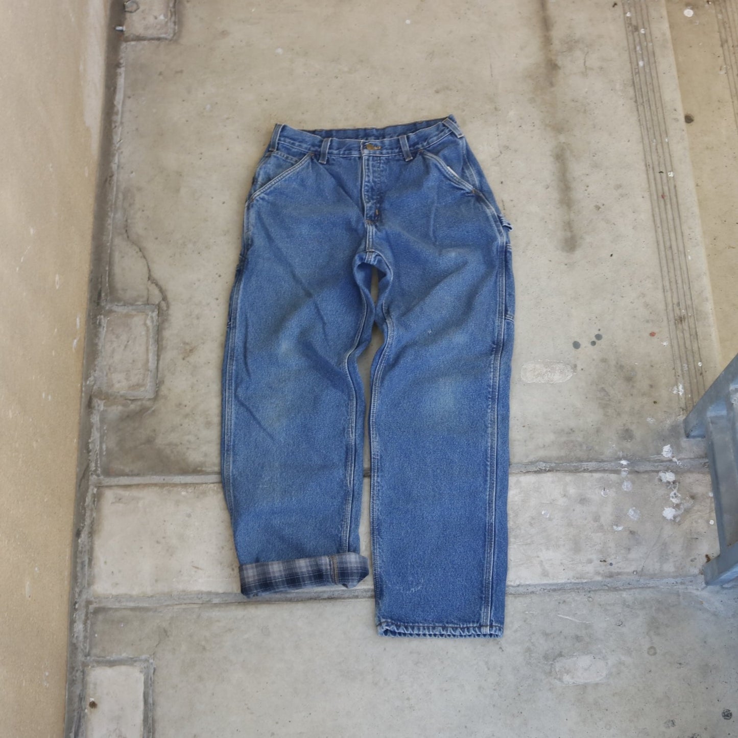 Vintage 00s Carhartt Plaid Lined Pants - (31x32)