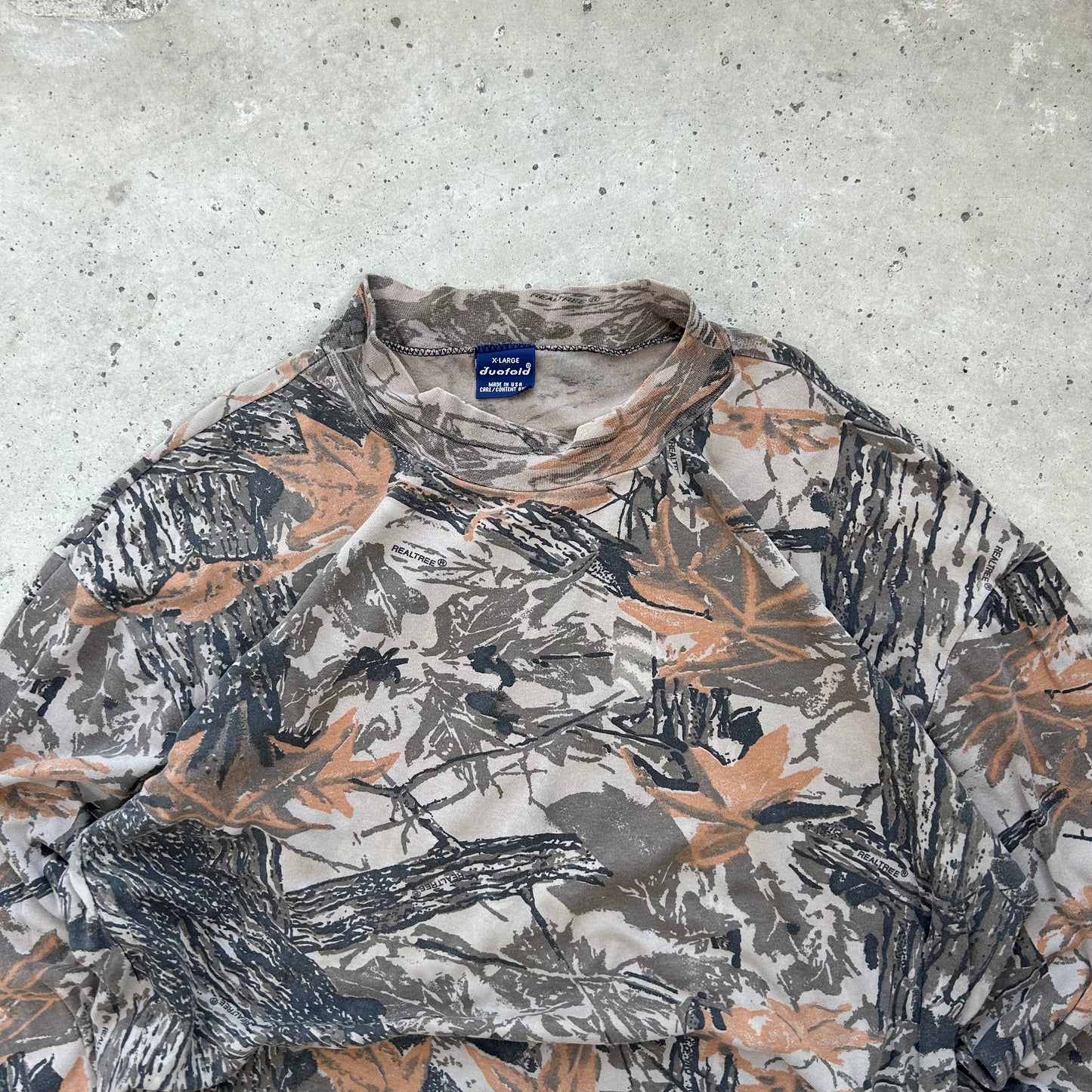 Vintage Duofold Camo Long Sleeve- (XL)