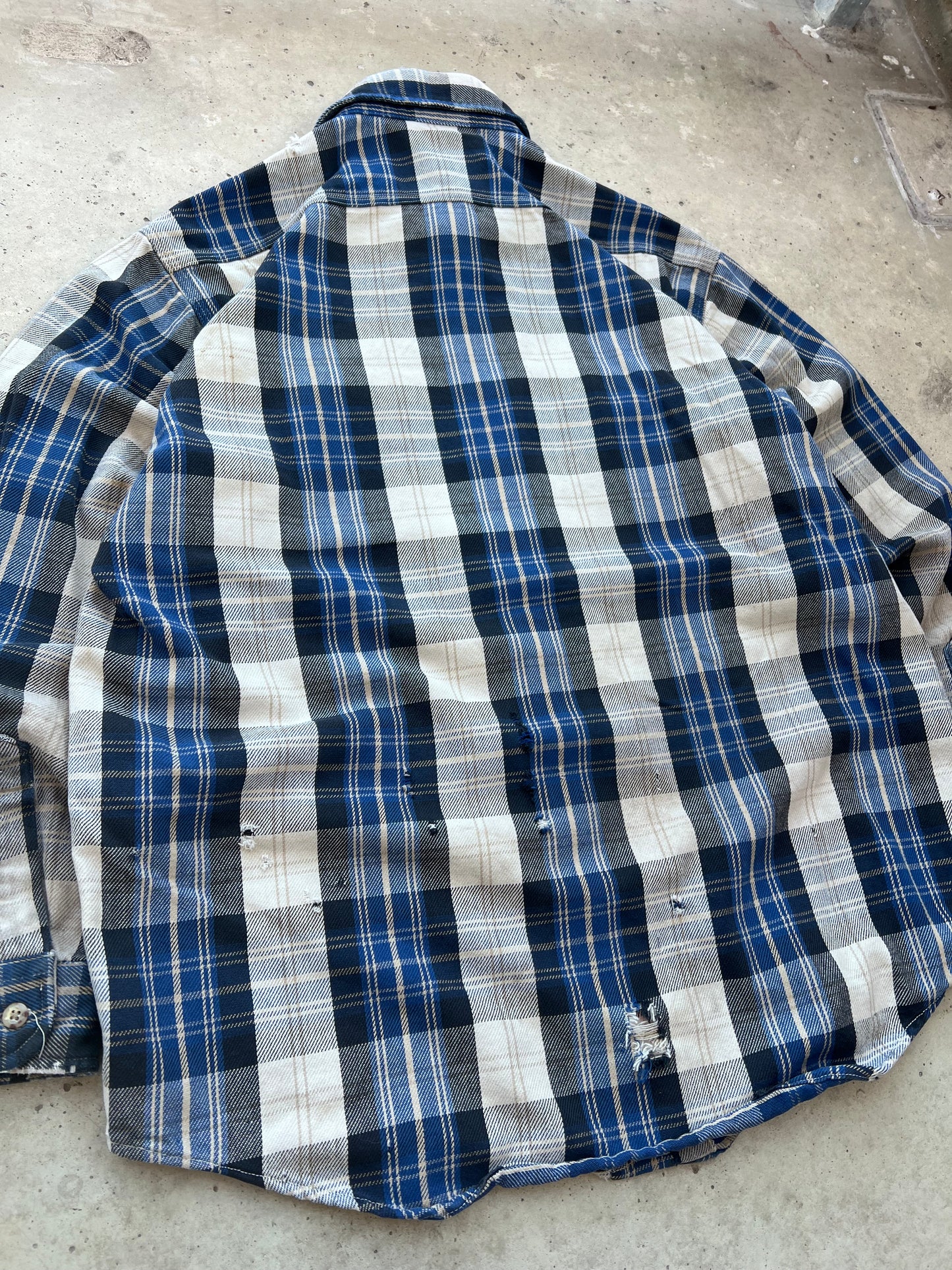 Vintage 90s Blue Carhartt Flannel - (XL)