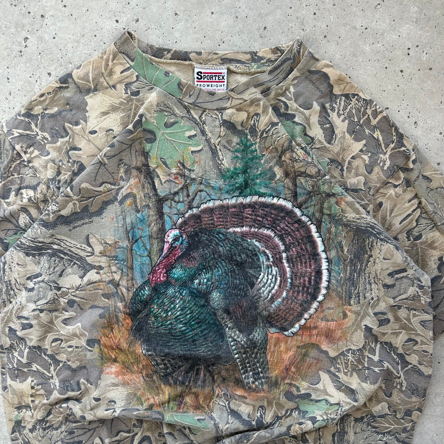 Vintage 90s Turkey Camo Tee- (XL)