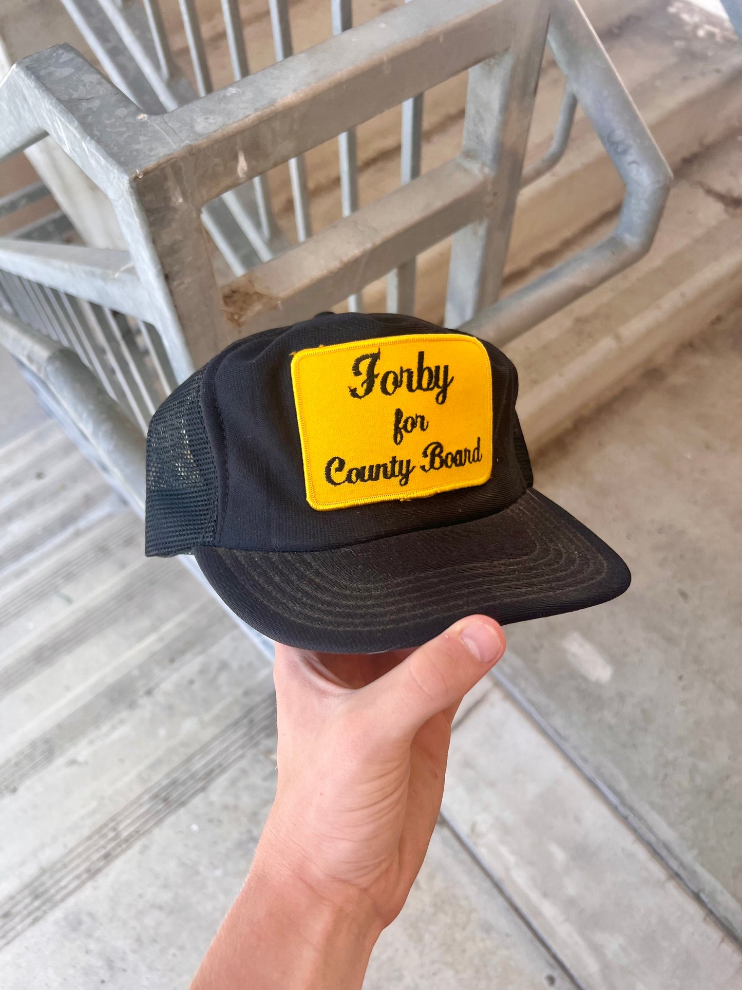 Vintage Black Patch Trucker Hat - (OS)