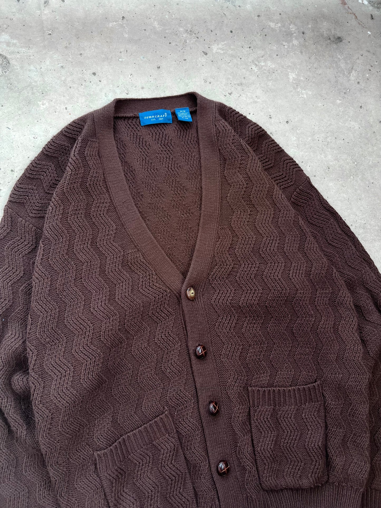 00s TownCraft Brown Cardigan - (M)