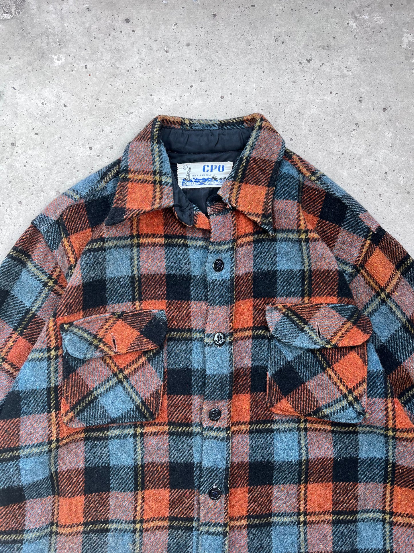 Vintage 60s CPO Orange Flannel - (L)