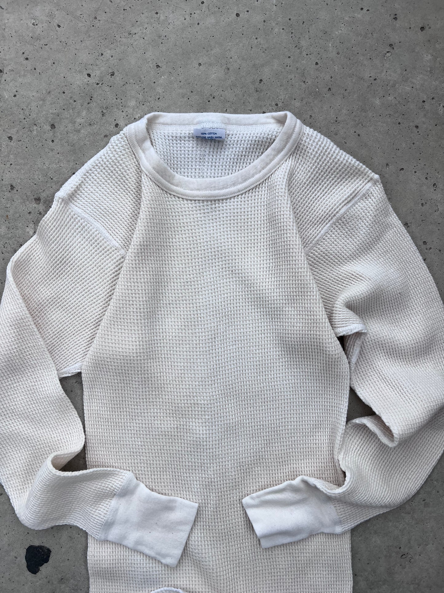 Vintage White Thermal Shirt - (M)