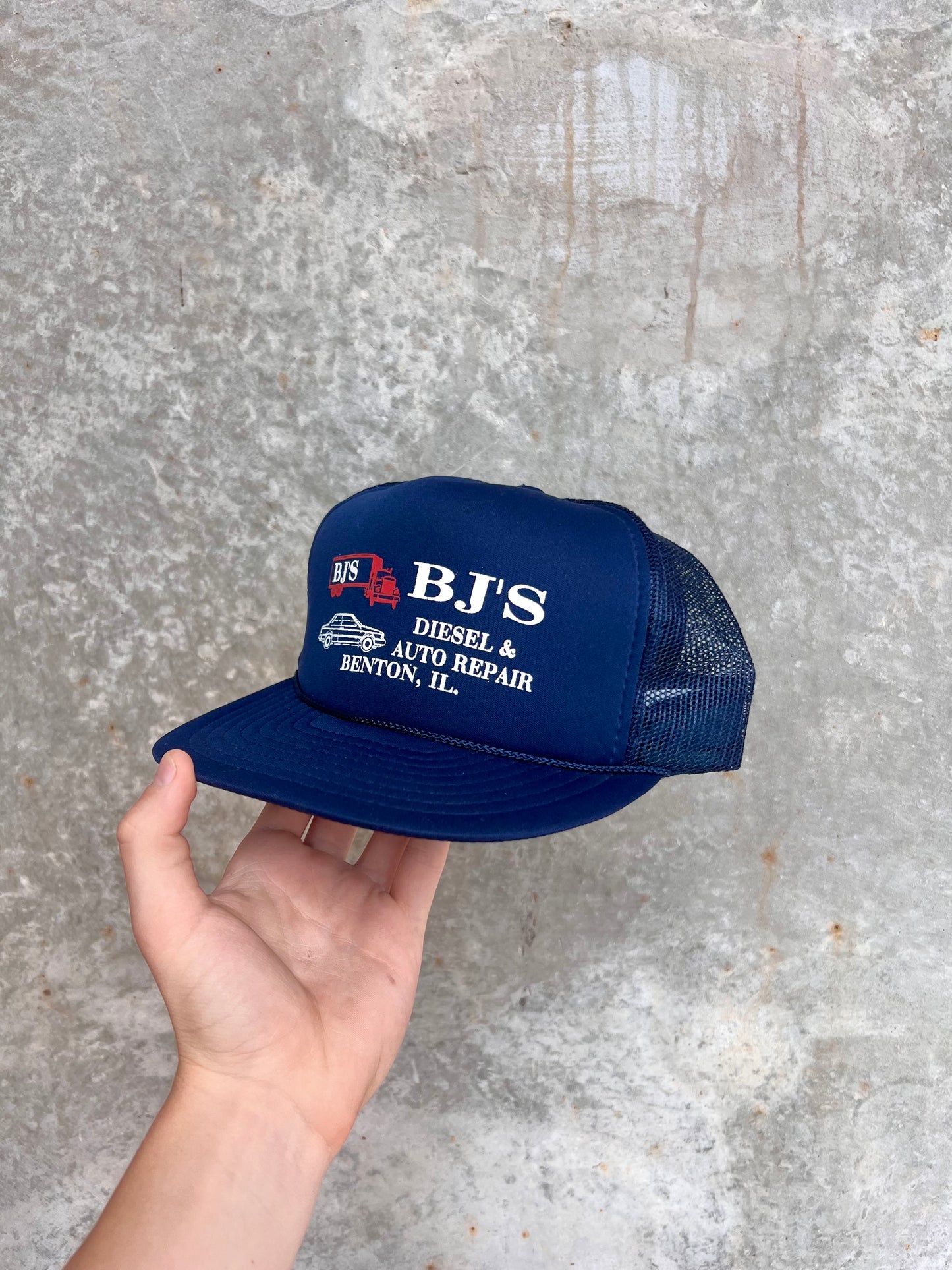 Vintage Navy Trucker Hat - (OS)
