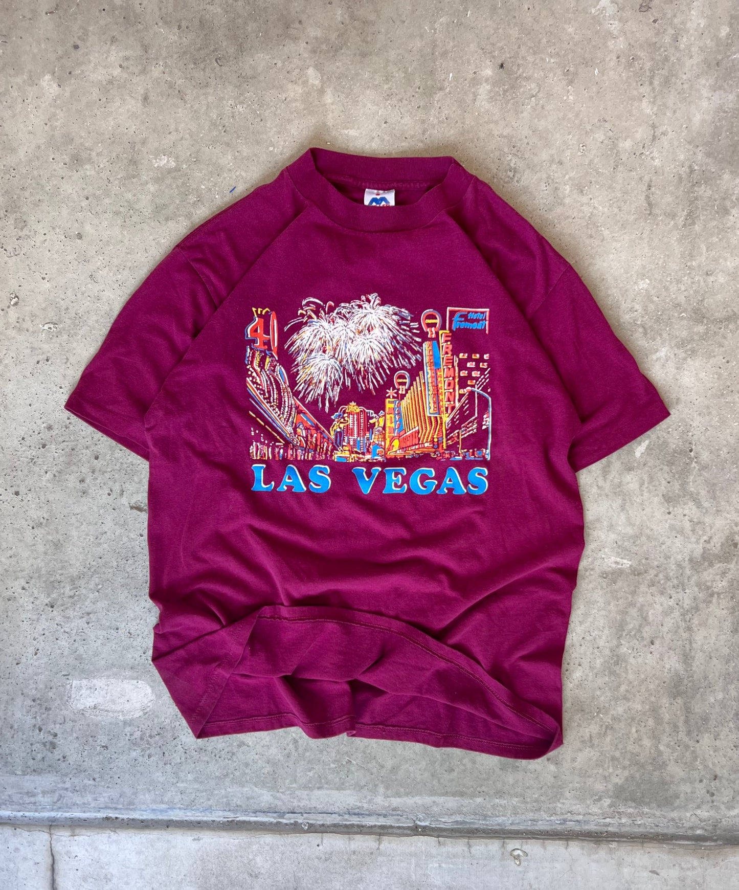 Vintage Burgundy Las Vegas Tee - (L)