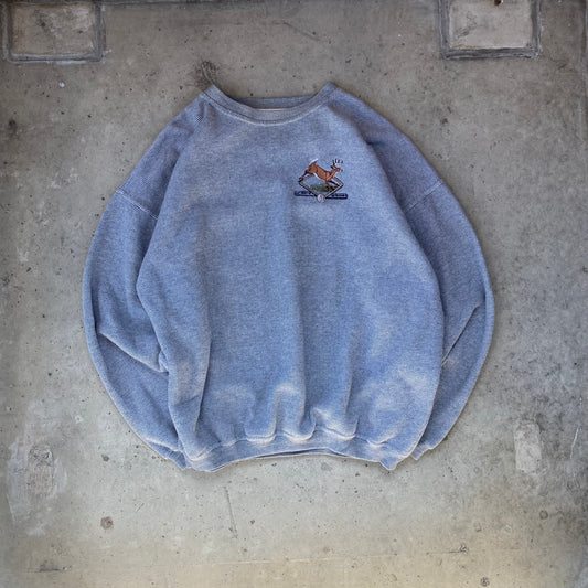 Vintage 90s Deer Sweatshirt- (XXL)