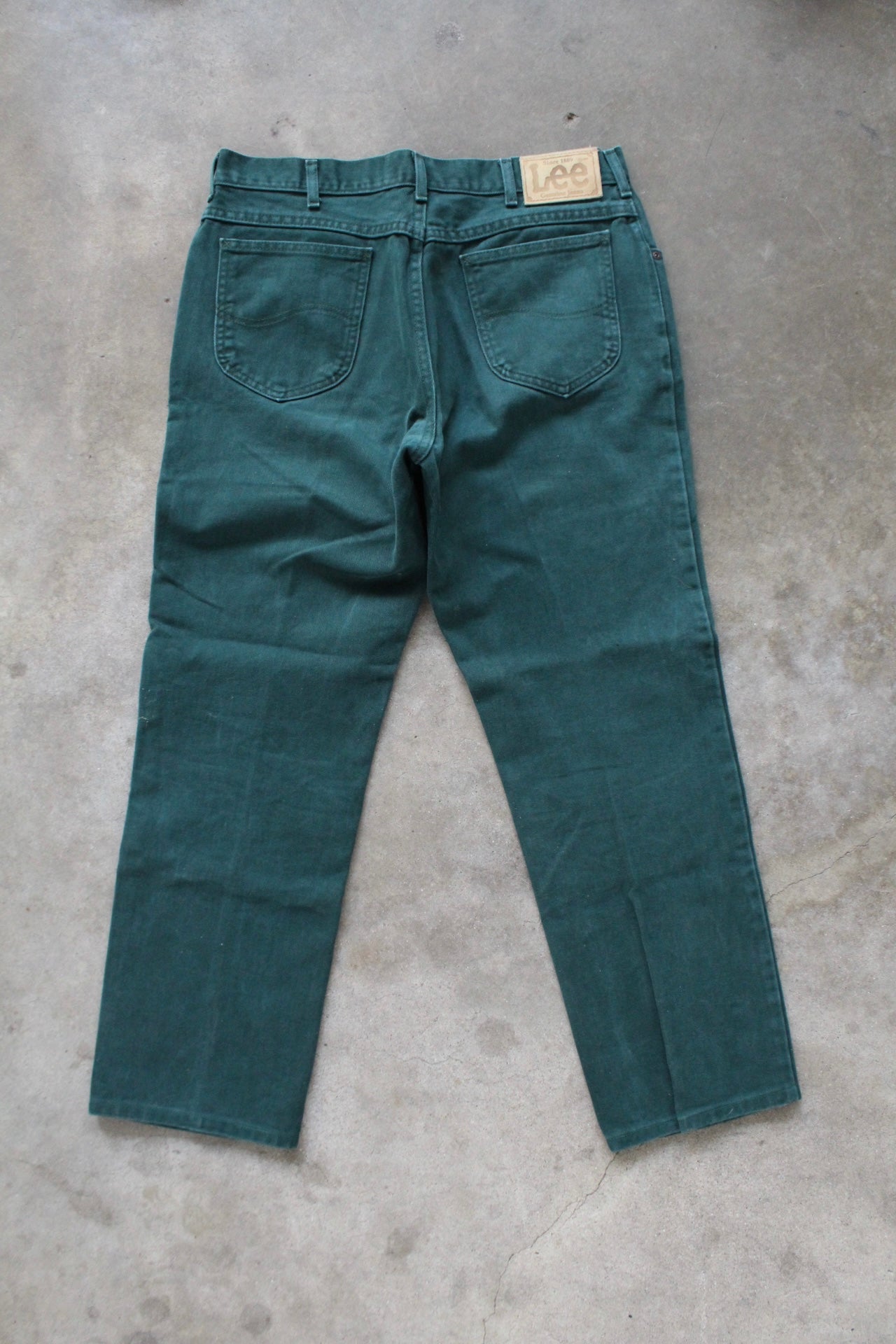 Vintage Green Lee Jeans- (36x32)