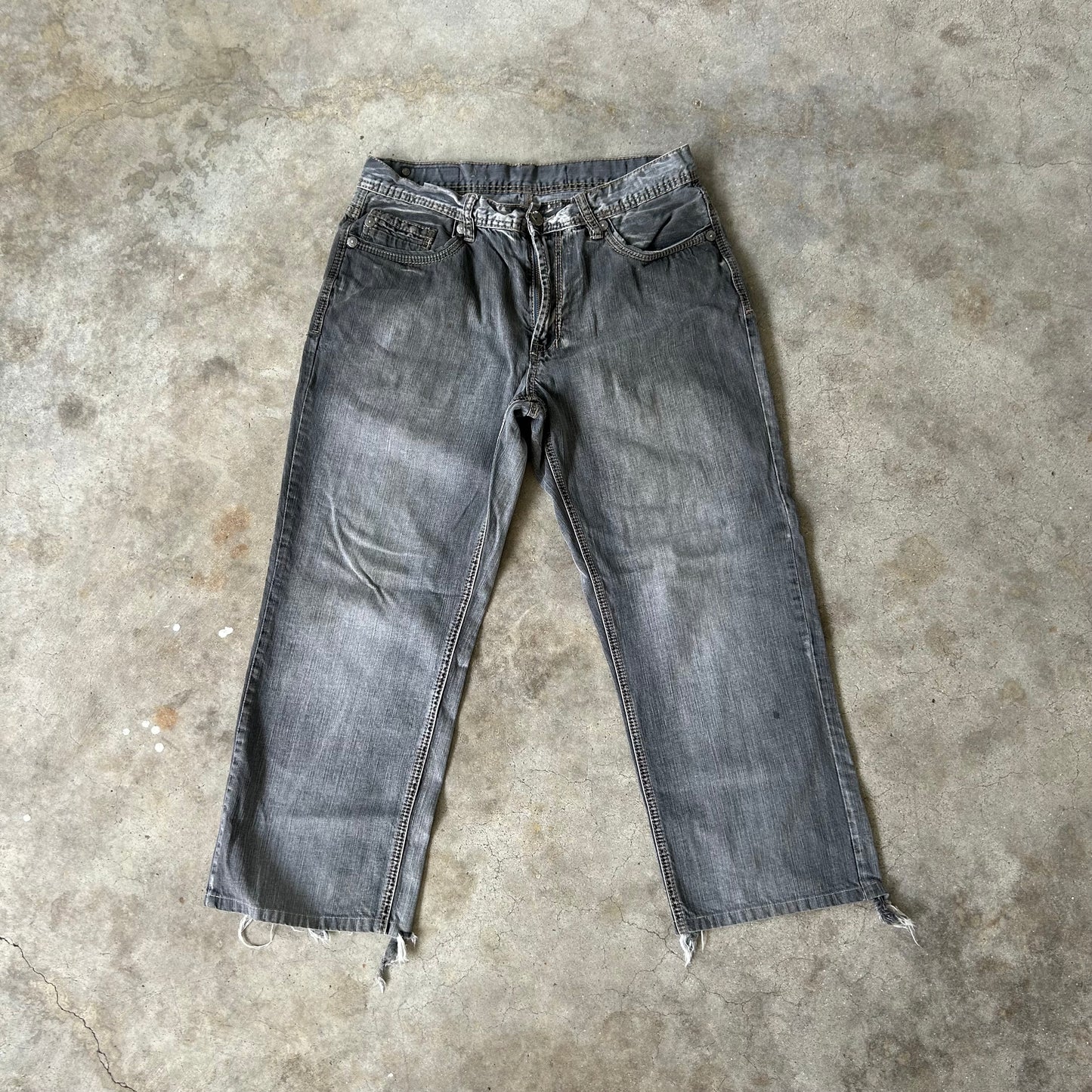 Vintage Y2k Black Faded Pants - (34x26)