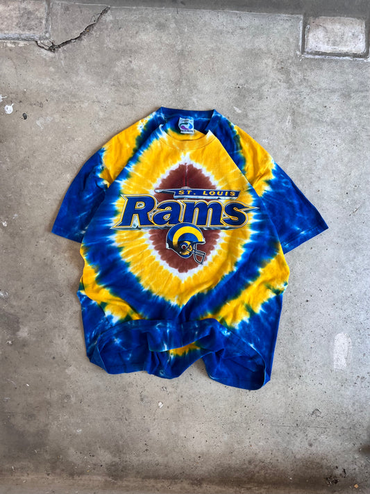 Vintage 90s Liquid Blue Rams Tee - (XL)