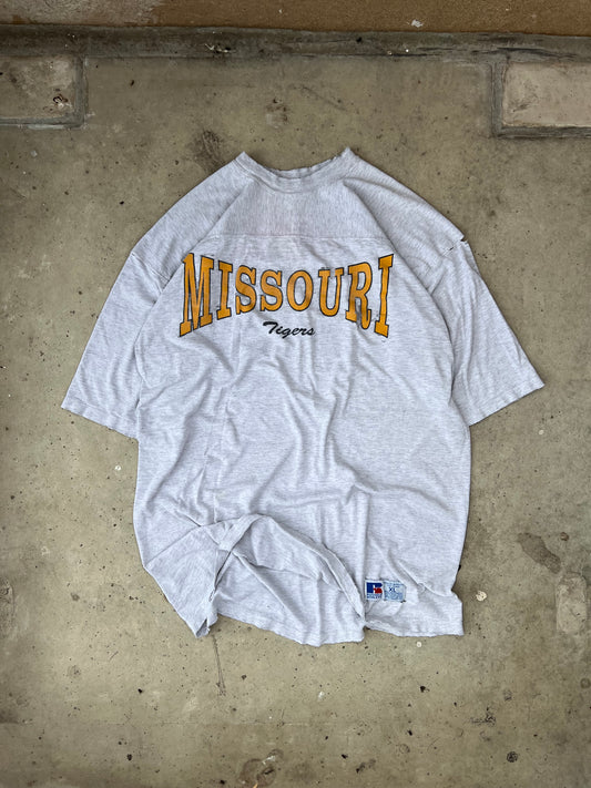 Vintage 90s Distressed Mizzou Tee - (XL)