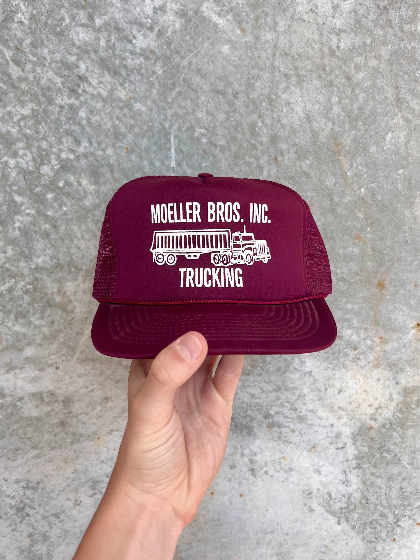 Vintage Burgundy Trucker Hat - (OS)