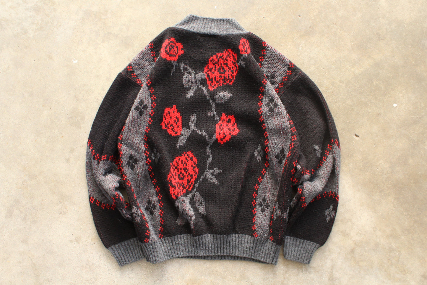 Vintage Rose Sweater- (M)