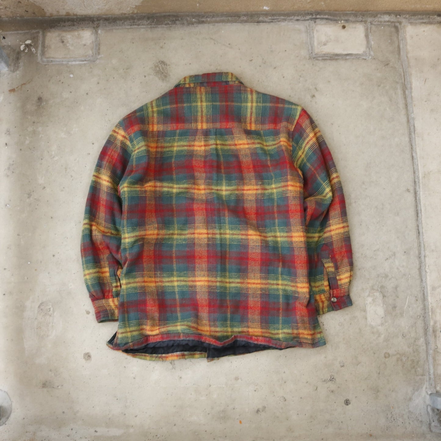 Vintage Red Plaid Flannel - (L)