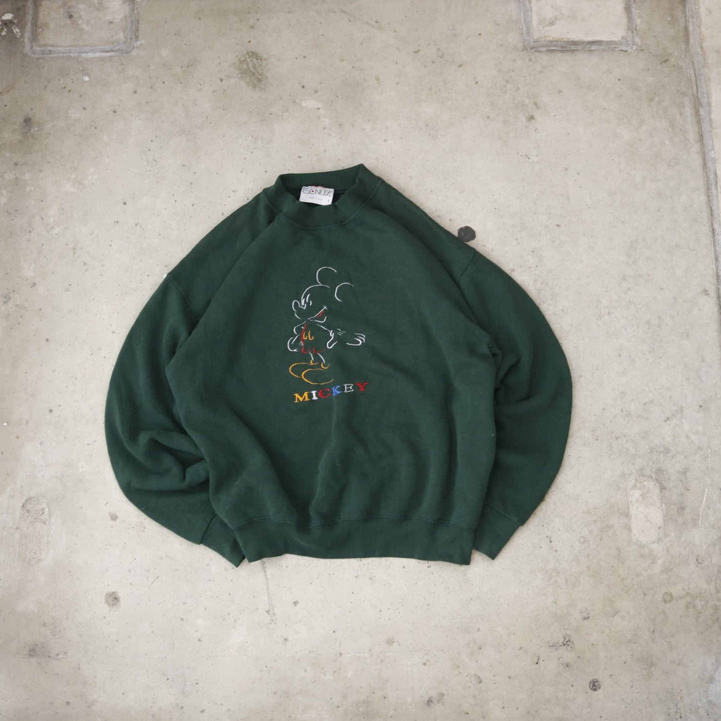 Vintage 90s Green Mickey Crewneck - (L)