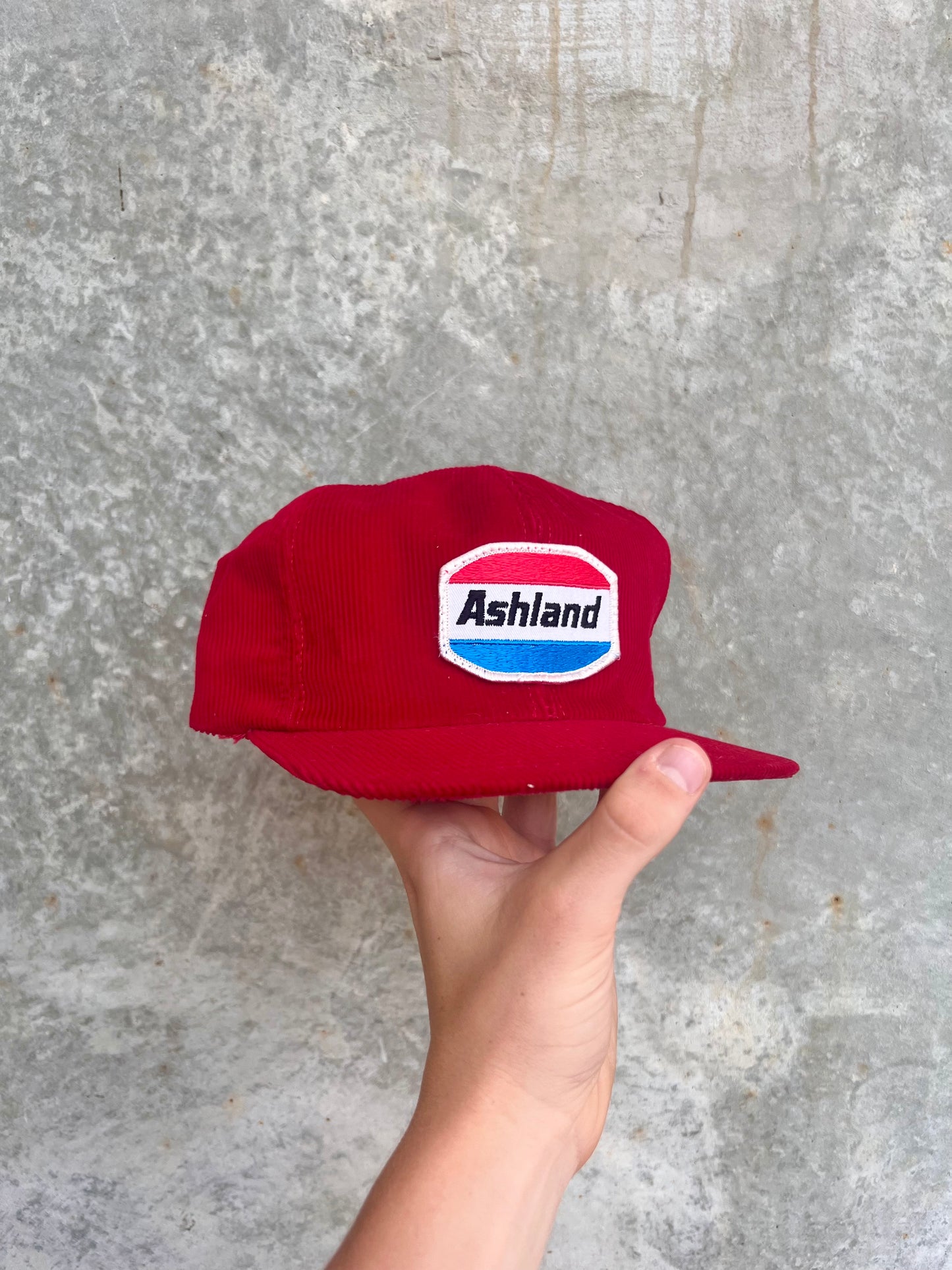 Vintage Red Corduroy Ashland Trucker Hat - (OS)