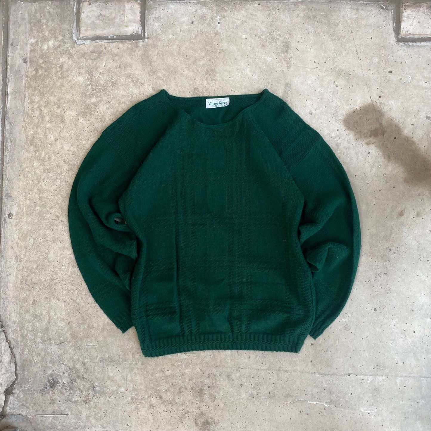 Vintage 90s Dark Green Sweater- (L)