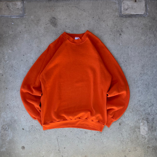 90s Jerzees Blaze Orange Crewneck- (L)