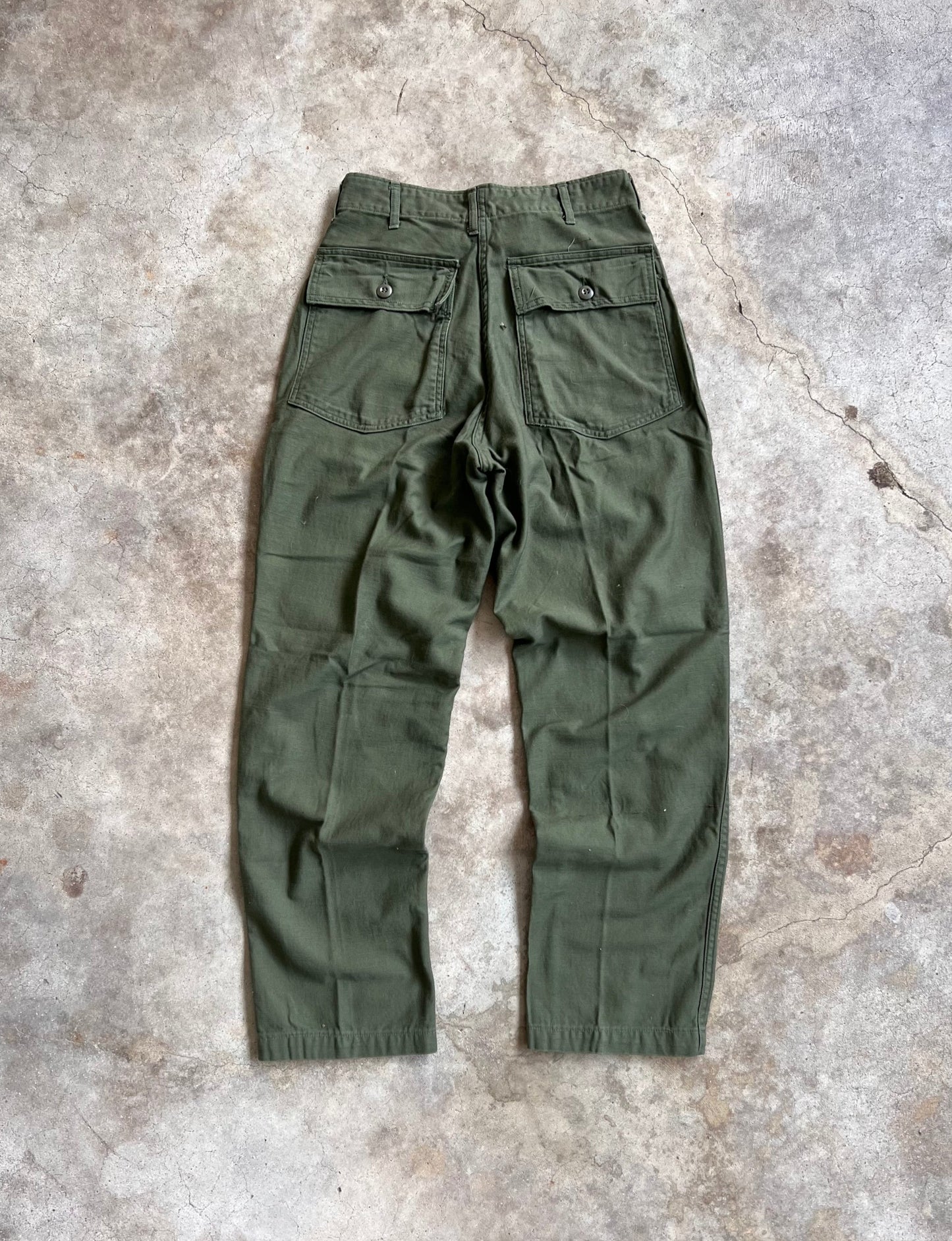 Vintage 70s Sateen Og-107 Military Trousers - (28)