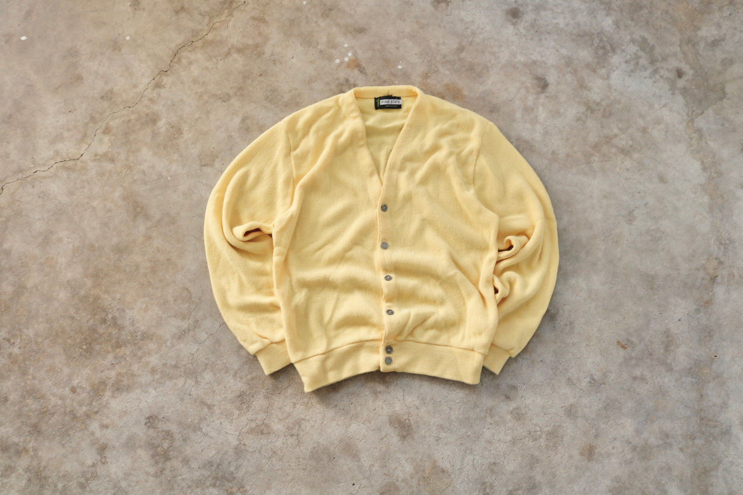 Vintage Yellow Cardigan - (L)