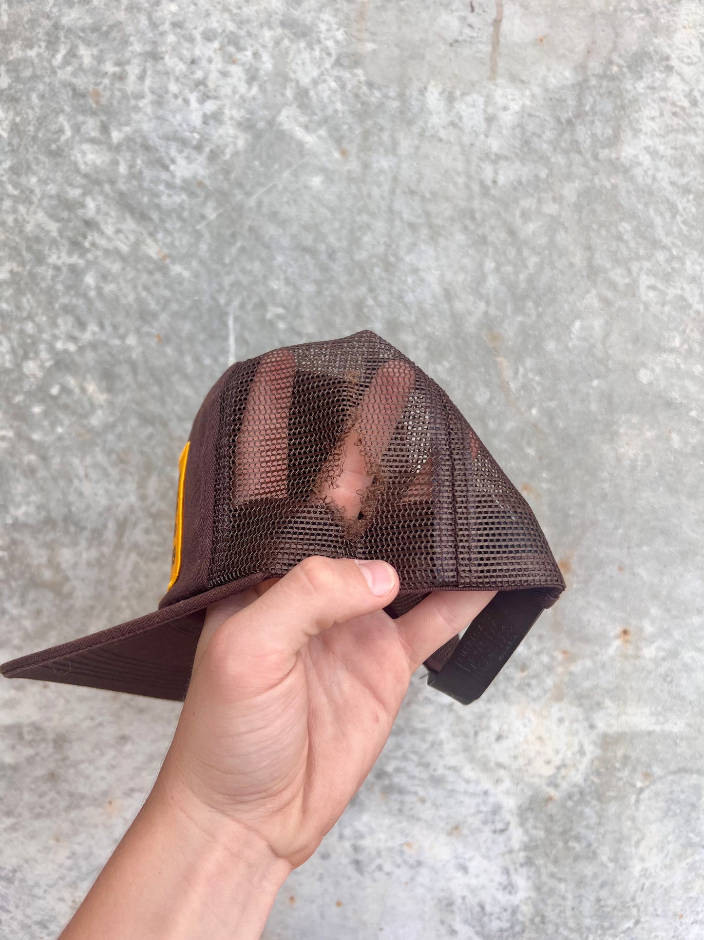 Vintage Brown Patch Trucker Hat - (OS)