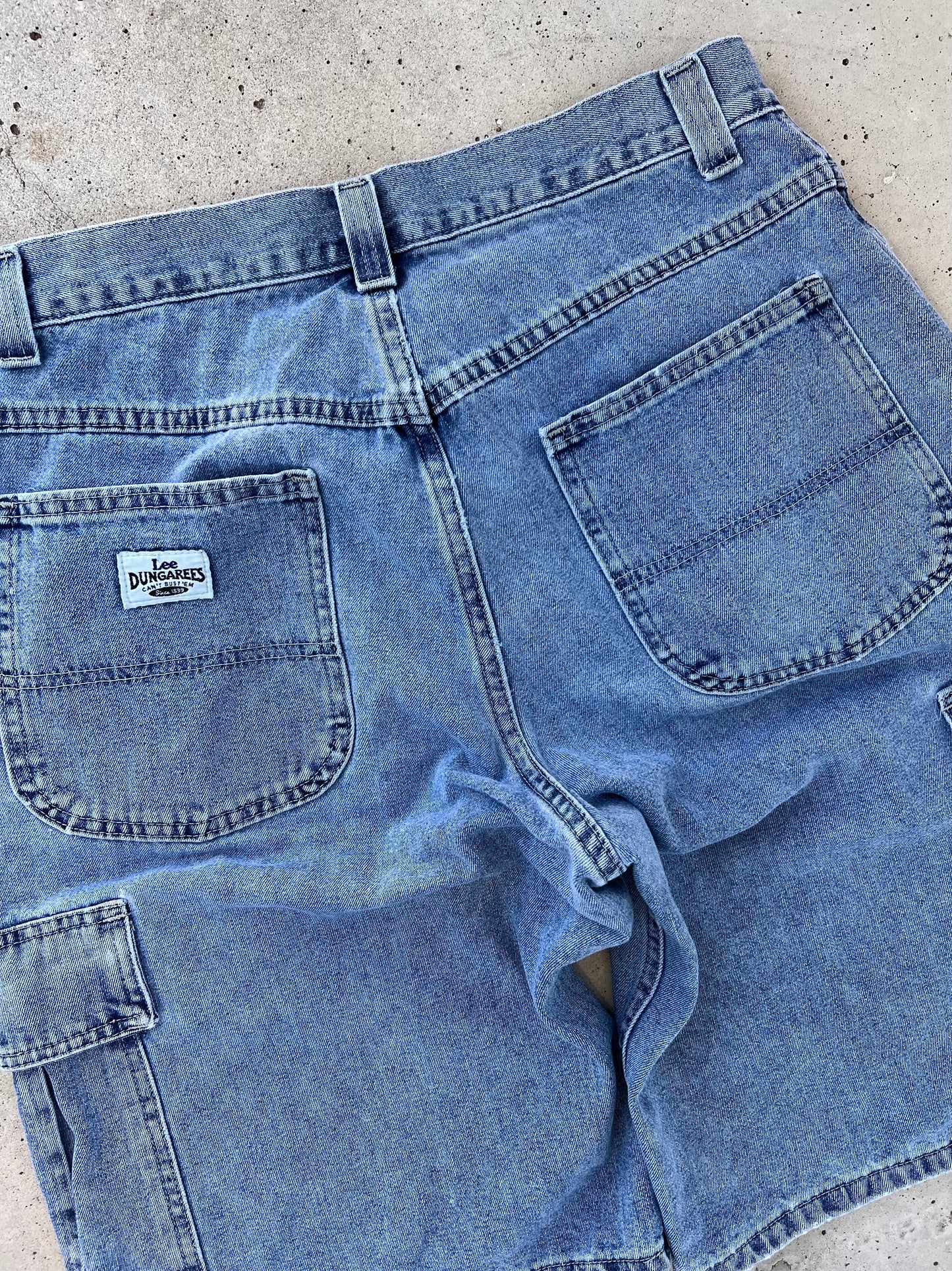 Vintage Lee Dungaree Jean Shorts - (32)