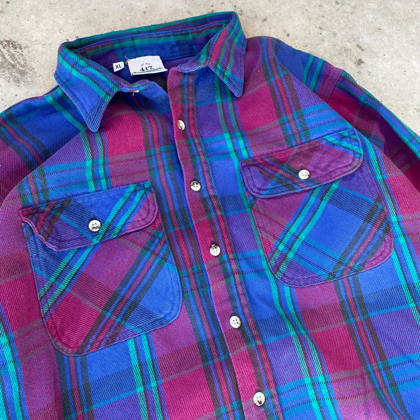 Vintage 90s 417 Flannel- (XL)