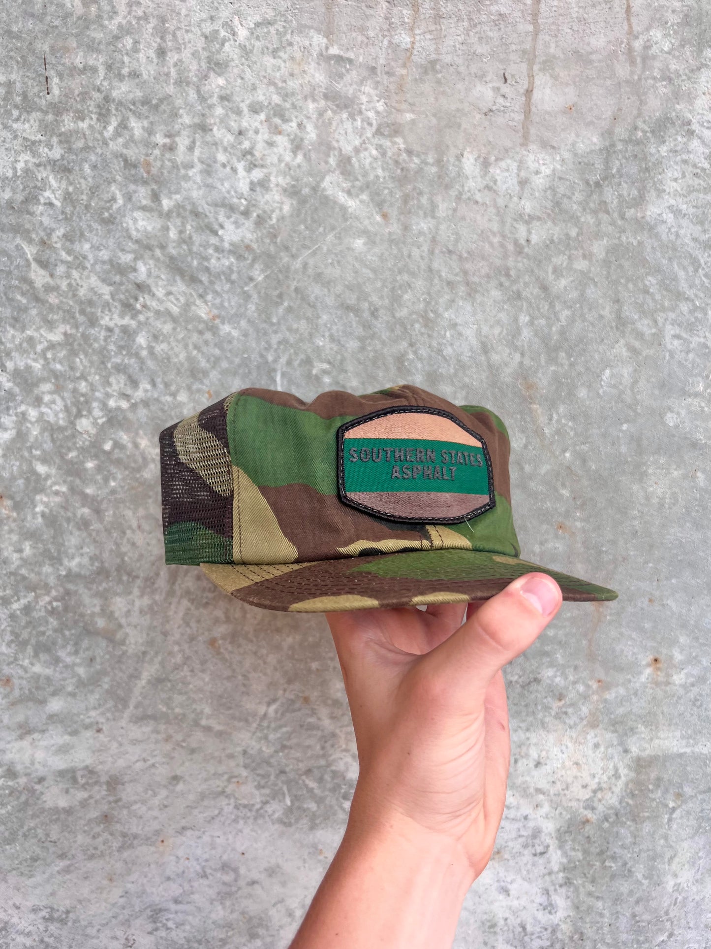 Vintage Camo Patch Trucker Hat - (OS)