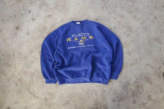 90s Blue Rams Crew - (XXL)