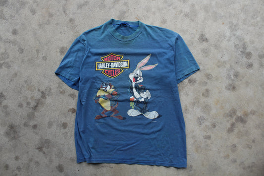 Vintage 90s Harley Looney Tunes Tee - (XL/XXL)