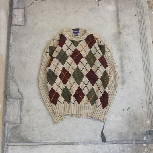 Vintage Gant Patterned Sweater - (L)