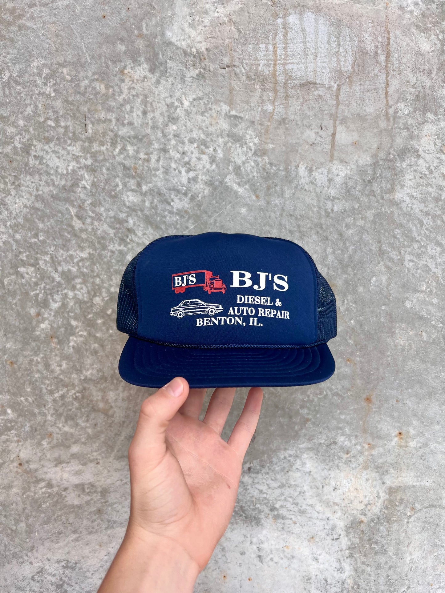 Vintage Navy Trucker Hat - (OS)