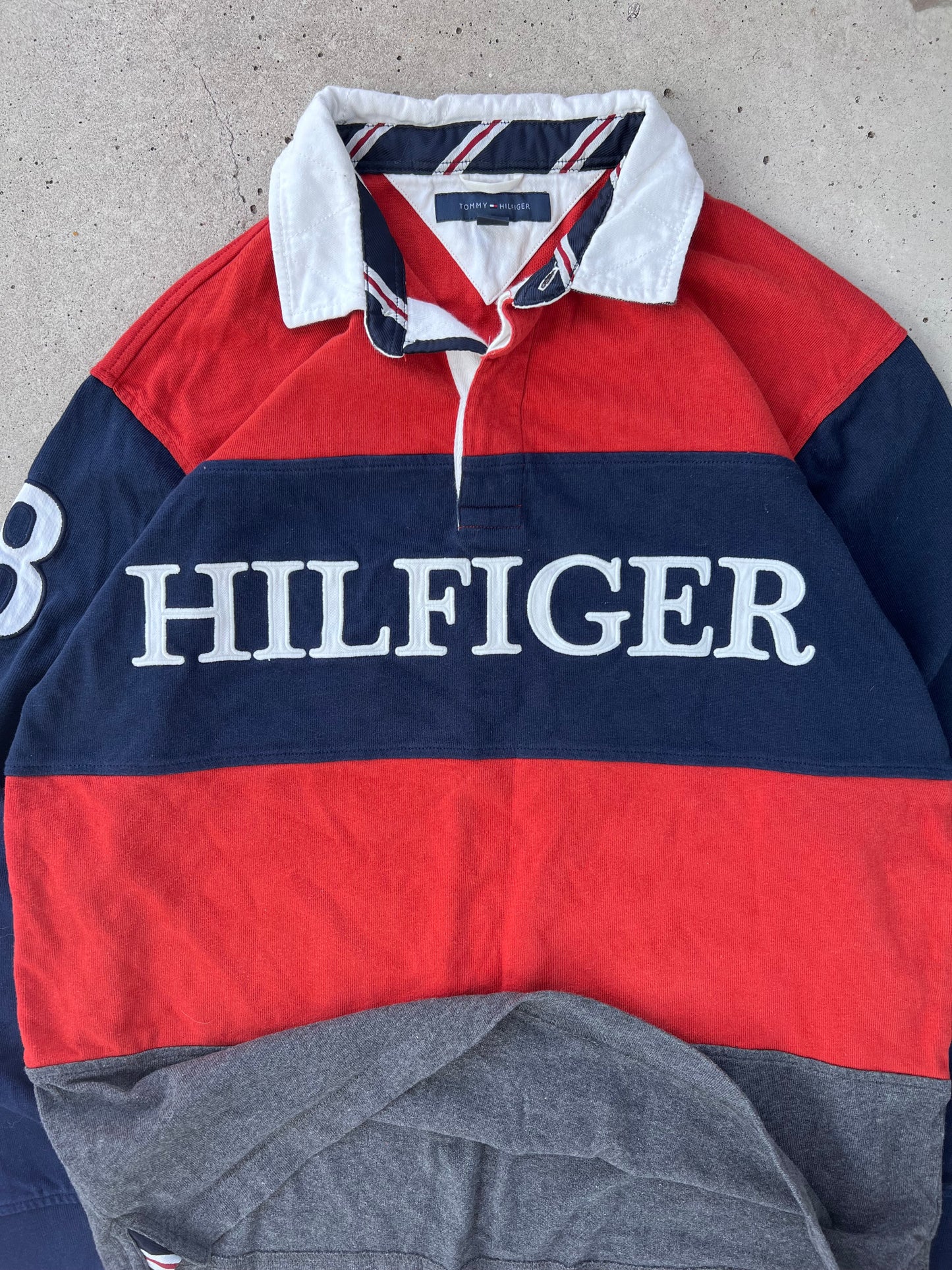 Tommy Hilfiger Orange Rugby Polo - (XL)