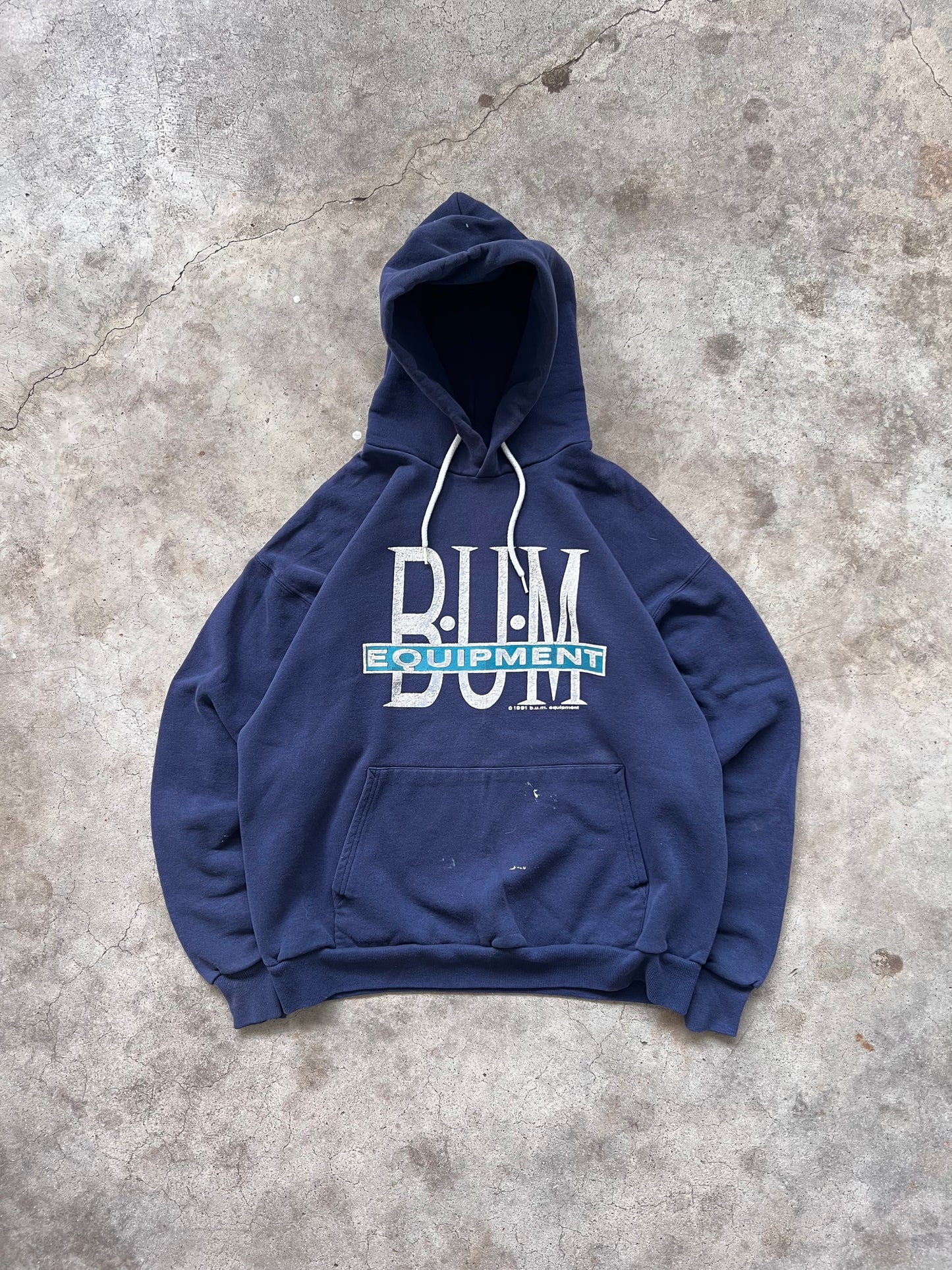 Vintage 91’ B.U.M Equipment Hoodie - (L)