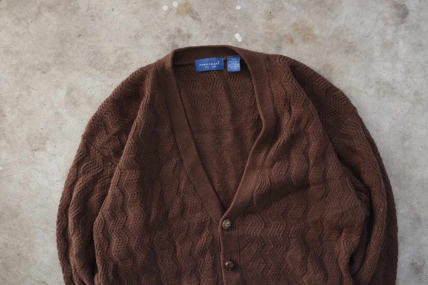 00s TownCraft Brown Cardigan - (M)