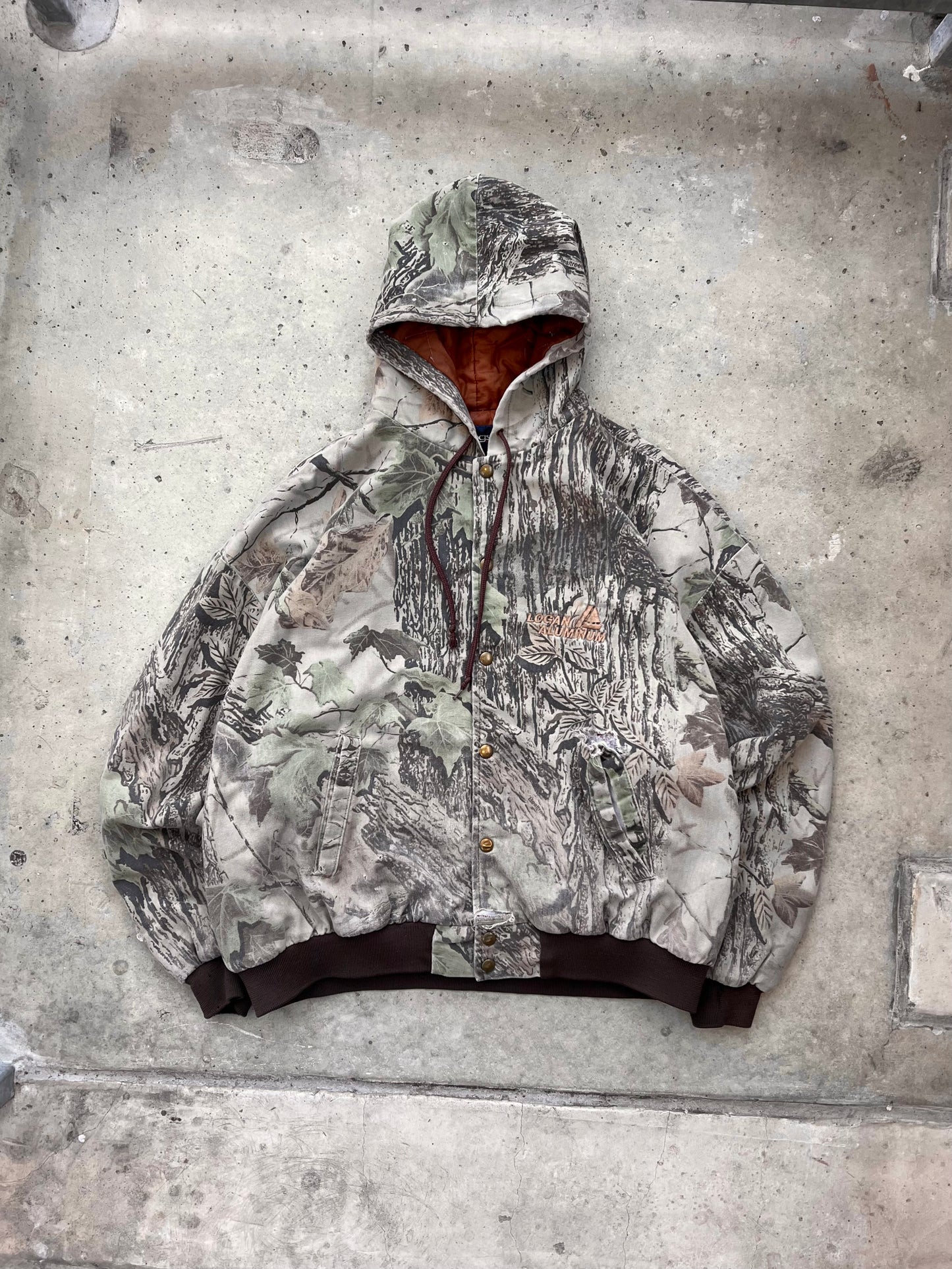 Vintage Camo Zip-Up Hooded Jacket - (XXL)