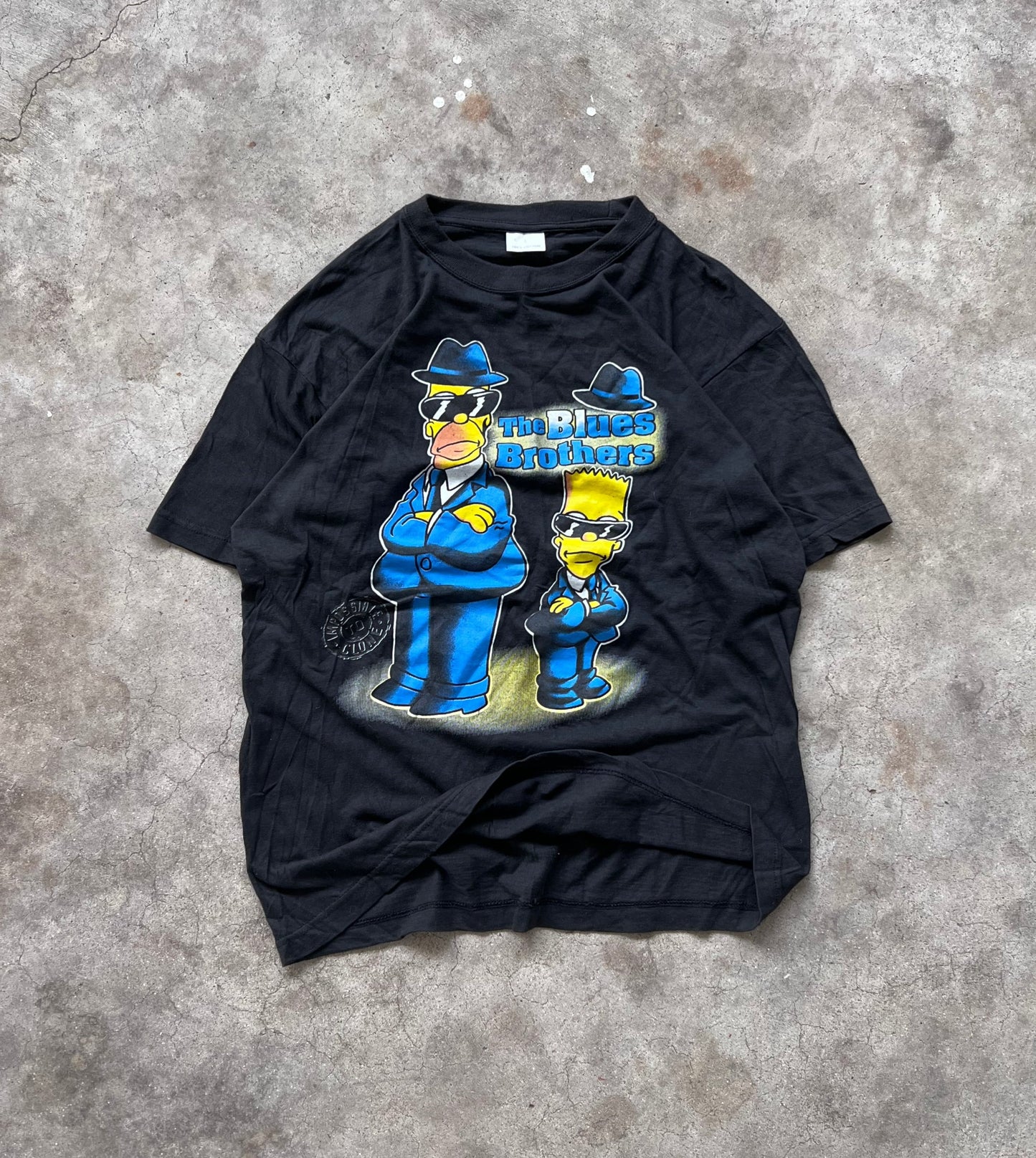 Vintage 00s Simpsons Blues Brothers Parody Tee - (L)