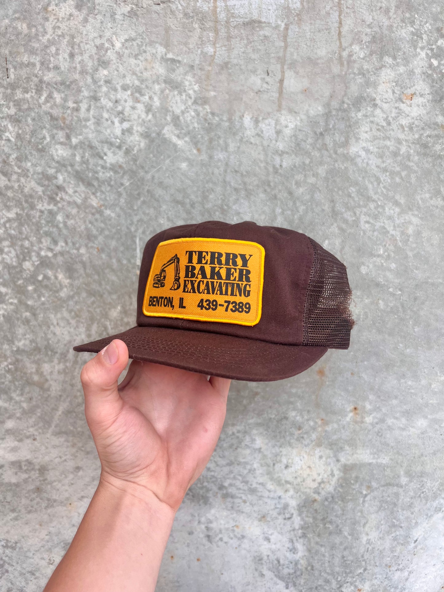 Vintage Brown Patch Trucker Hat - (OS)