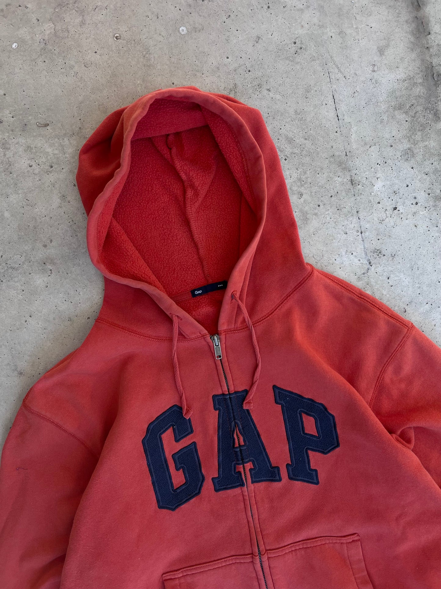 Vintage Gap Orange Hooded Jacket - (L)