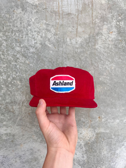 Vintage Red Corduroy Ashland Trucker Hat - (OS)