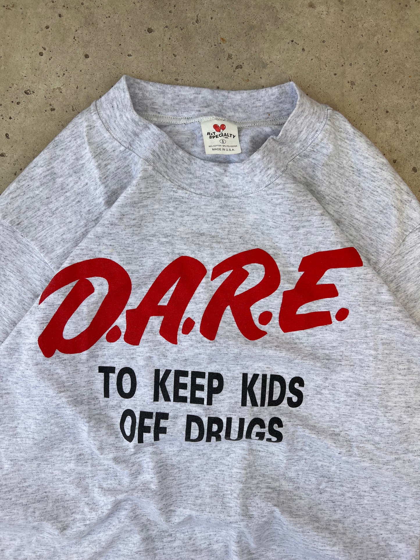 Vintage D.A.R.E Grey Tee - (S)