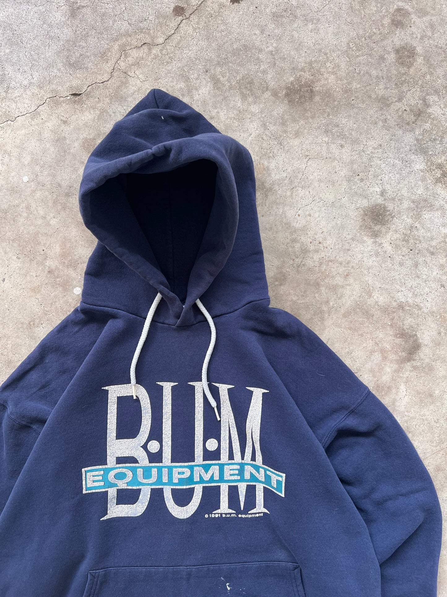 Vintage 91’ B.U.M Equipment Hoodie - (L)