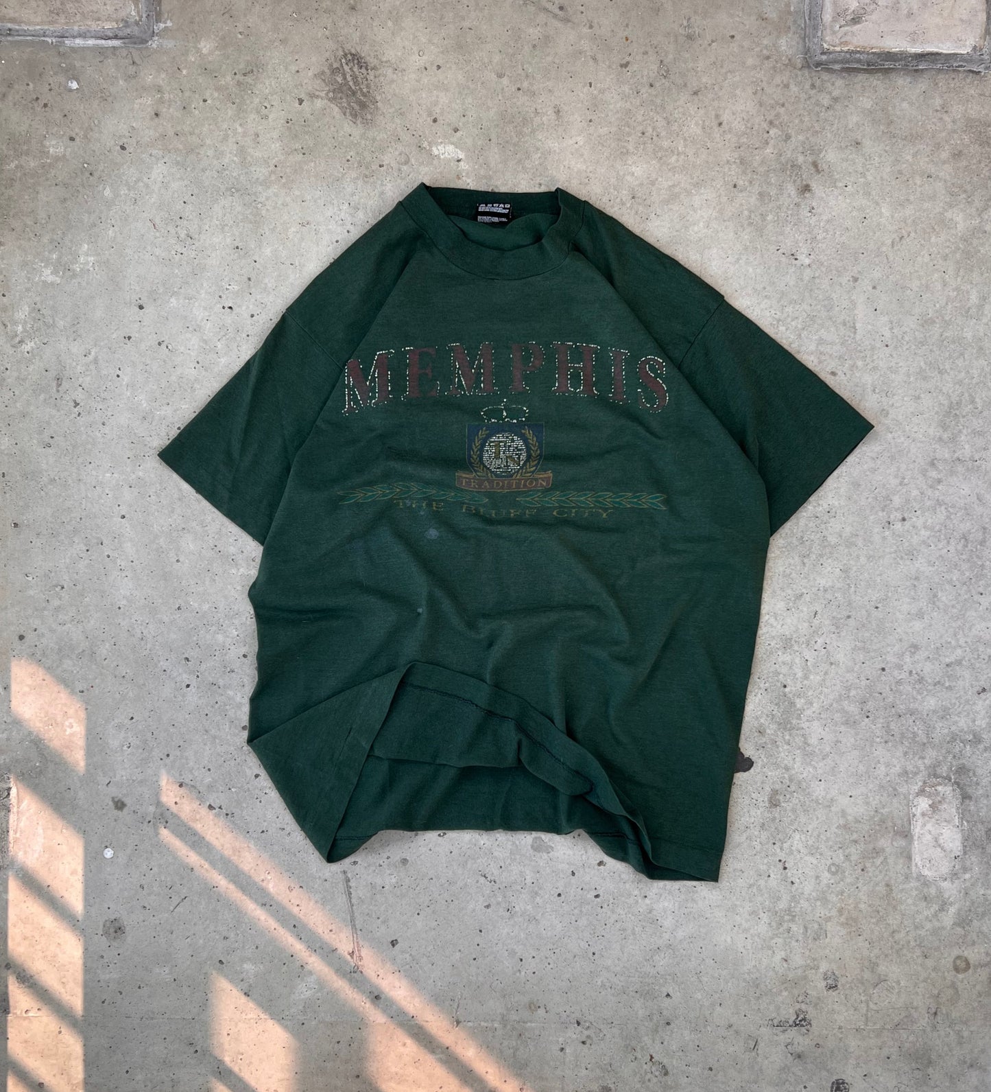 Vintage Green Memphis Tee - (L)