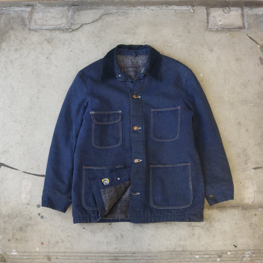 Vintage 60s Denim Chore Jacket - (L)