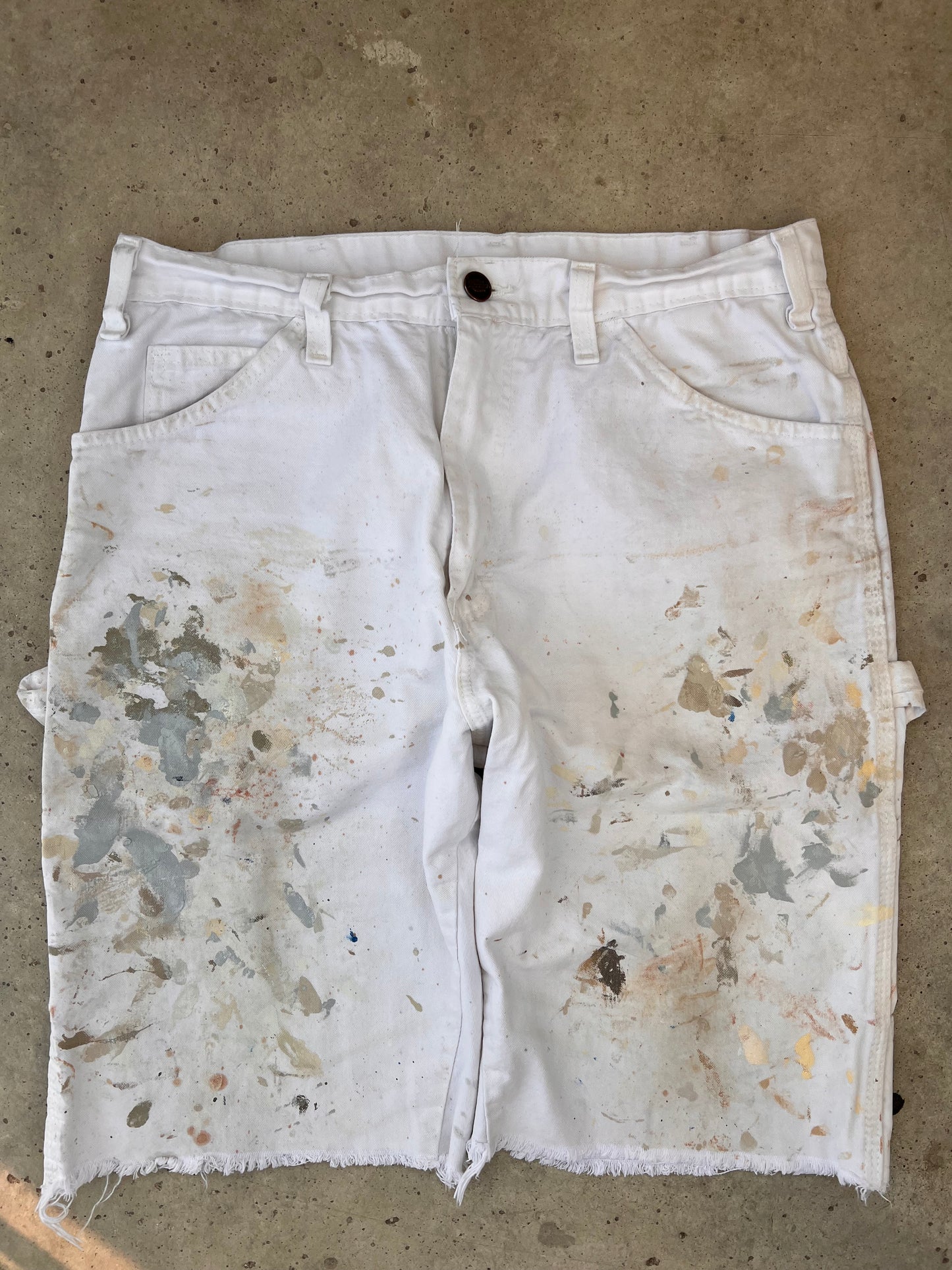 Vintage White Painter Dickies Shorts - (30)