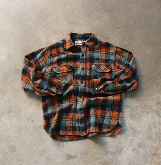 Vintage 60s CPO Orange Flannel - (L)