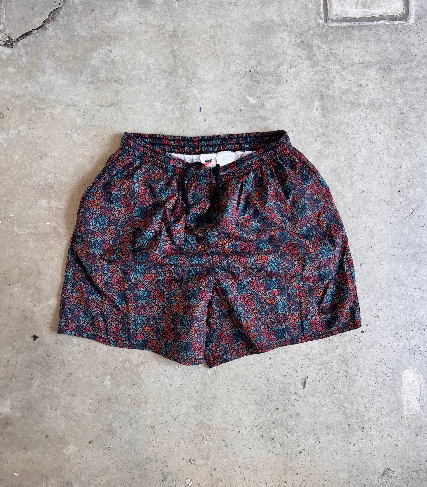 Vintage 90s Nike Multicolored Swim Shorts - (28)