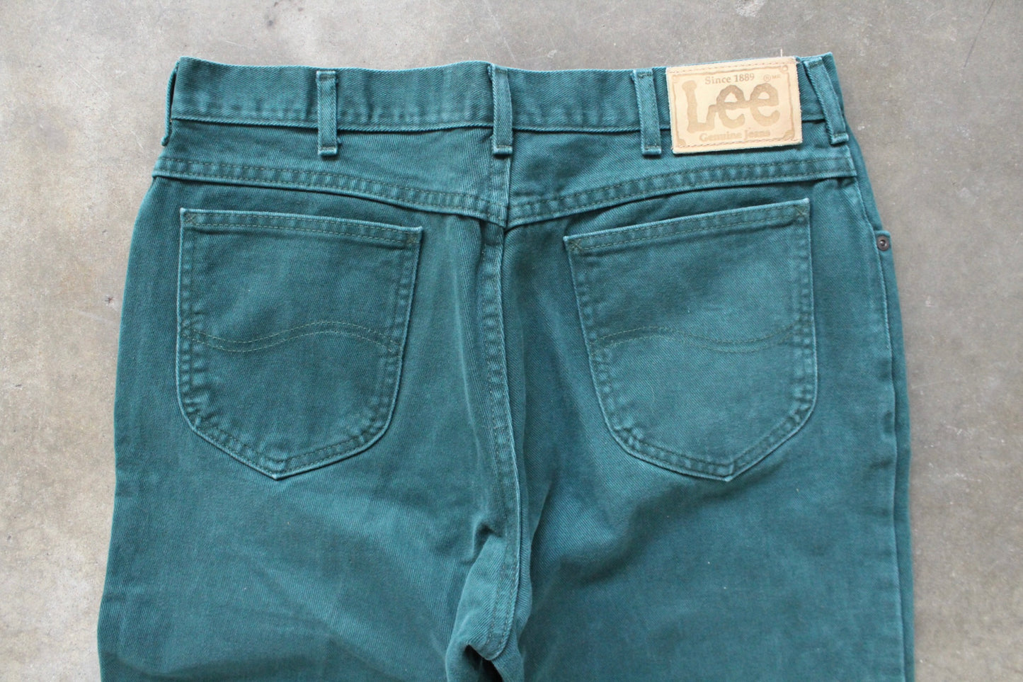 Vintage Green Lee Jeans- (36x32)