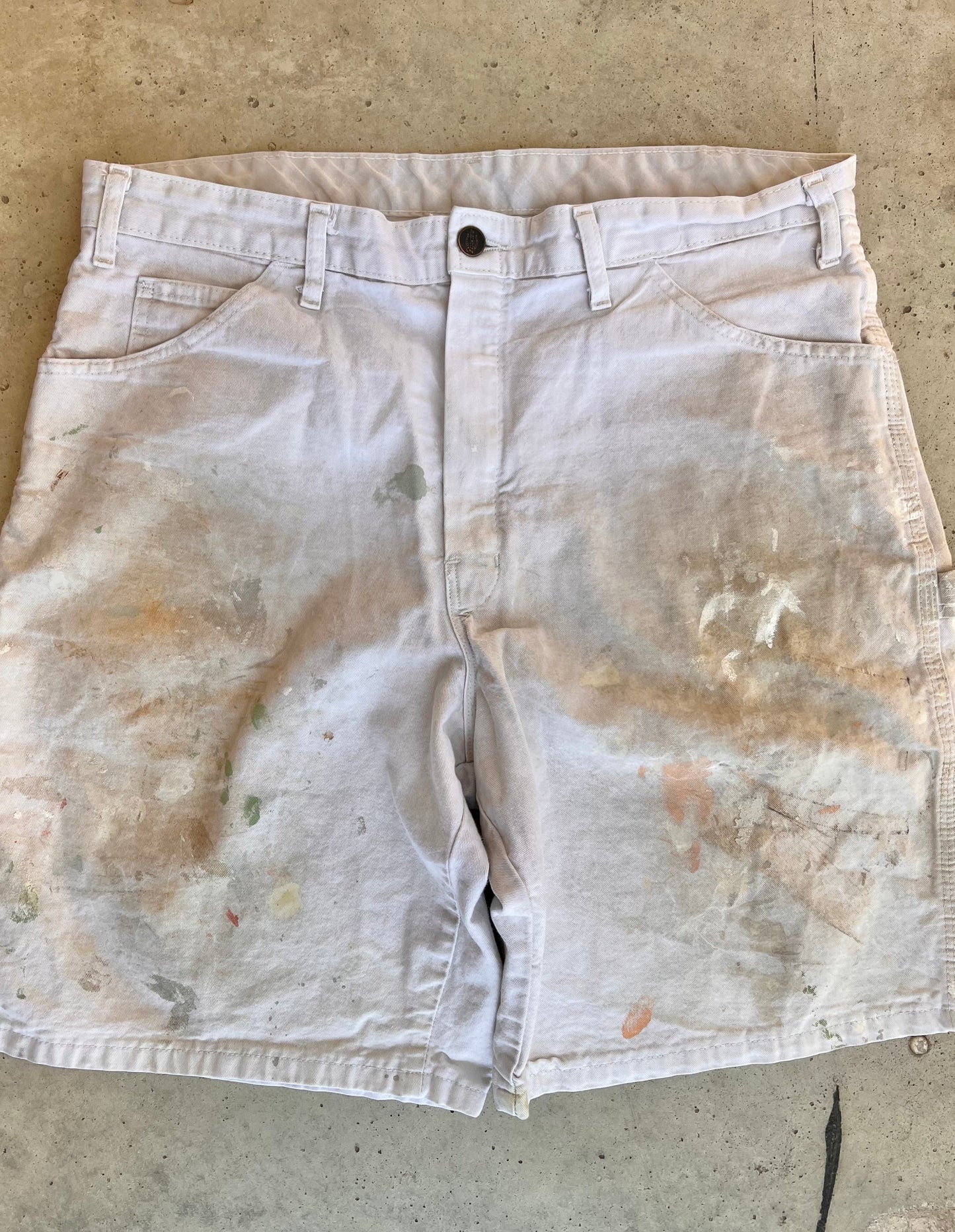 Vintage White Painter Dickies Shorts - (35)