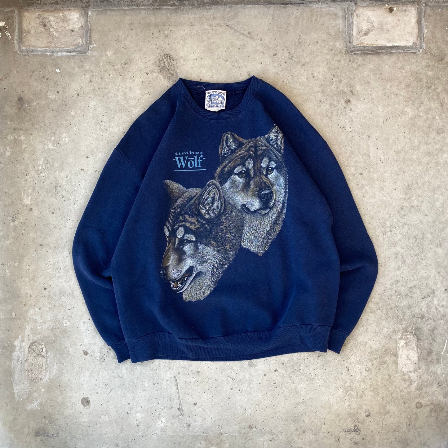 Vintage 90s Wolf Crewneck- (XL)